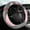 Pink, variant on JingChun Fuzzy Steering Wheel Covers with Anti-Slip Rubber Inner Ring, Universal Fit 14.96 inches for Car,SUV
