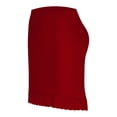 thumbnail image 5 of RoamHome Women's High-Waisted Lace Hem Mini Skirt Casual Elastic Waist A-Line Summer Short Skirt with Side Slit, 5 of 5
