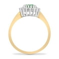 thumbnail image 2 of 9ct Gold Jewelco London Diamond Green Emerald Classic Royal Cluster Ring 11mm, 2 of 5