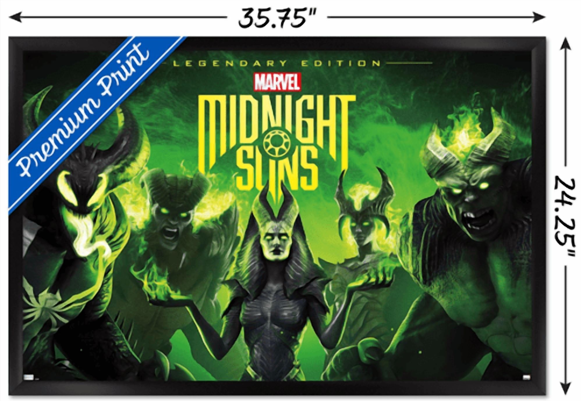 Marvel Midnight Suns - Legendary Key Art Wall Poster, 22.375" x 34" Framed