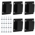 thumbnail image 3 of Soporte De Barra De Tubo De Pared, Soporte De Montaje De Estante De Pared De Acero Inoxidable 5 Piezas, Negro Duradero Para Supermercado Tienda De Joyería Hogar Mgaxyff Tipo de sellado, 3 of 8