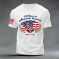 thumbnail image 5 of Leey-World Mens 250 Anniversary Usa Shirt 250th Anniversary USA Shirts for Men American Flag T-Shirt 4th of July Shirt 250 Years Birthday Patriotic Tops(White,S), 5 of 5