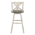 thumbnail image 4 of OakvillePark Roscoe Swivel Pub Height Barstool (Set of 2), White/Gray, 4 of 7