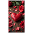 thumbnail image 1 of Valentine's Day Romantic Backdrop Banner with Roses and Hearts for Party Supplies Wedding Decorations Photography Background Props, 1 of 4