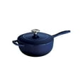 thumbnail image 5 of Tramontina Bestow 3-Quart Enameled Cast Iron Saucier with Lid, Gradated Cobalt, Oven-Safe, 5 of 6