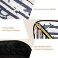 thumbnail image 5 of FORMRS Makeup Bag Travel Cosmetic Organizer for Women Fold Flat Zipper Pouch with Handle, Light Sharks, 5 of 8