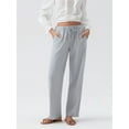 thumbnail image 4 of Gupgi Women Loose Pants Plus Size Trousers S-3XL Solid Color Drawstring High Waist Pants with Pockets, 4 of 9