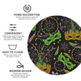 thumbnail image 3 of Honeii Carnival Mardi Gras3 print Leather Coaster Set of 4, ideal for safeguarding your furniture from drinks spills and effortless cleanup-Round Shape, 3 of 6