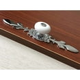 thumbnail image 7 of Drawer Knob Ceramic Cabinet Pull Handle Silver White Cabinet Handle Porcelain Dresser Pulls Kitchen Door Handles Hardware Chrome (Larger Knob w. Plate), 7 of 7