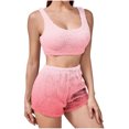 thumbnail image 2 of Conjunto de pijama de terciopelo de doble cara para mujer, para casa, invierno, 1 camiseta + 1 pantalón, camiseta y pantalón de poliéster., 2 of 6