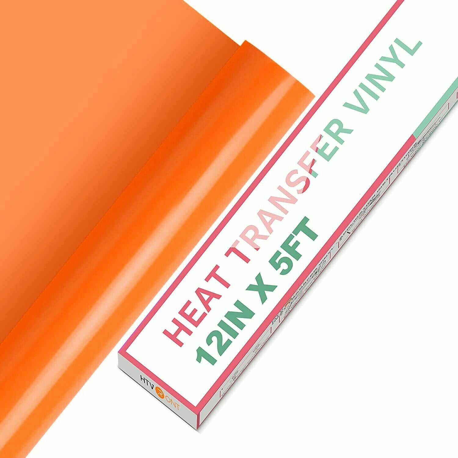 HTVRONT 12 x 25FT Orange HTV Vinyl Iron on Heat Transfer Vinyl for Cricut  & All Cutter Machine 