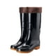thumbnail image 1 of Jumpingount Botas de lluvia, zapatos calentadores de muslo de plástico, chanclos de plana, cómodos y puros, diarios, informales, para el día de Accesorios de calzado Negro Algodón&amp;gt;38 Jumpingount AP013571-08, 1 of 6