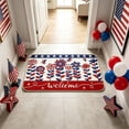 thumbnail image 5 of Patriotic Welcome Doormat, Flag Printed Floor Rug, Non Slip Entryway Mat, Weatherproof Decor for Independence Day Indoor Front Door Space, 5 of 6