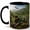 Black, variant on Wildlife Forest Restoration Coffee Mug, Tree Planting Conservation Design, 11 oz Ceramic Cup
