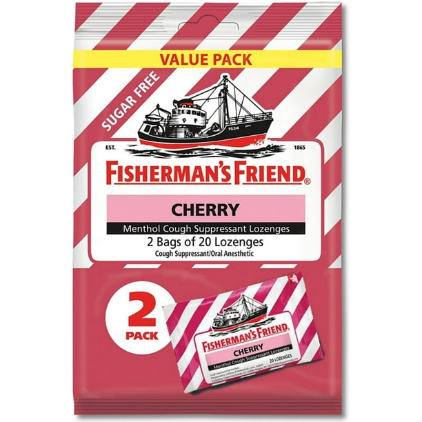 Fisherman's Friend Cough Drops Bag, Cough Suppressant Lozenges Sugar