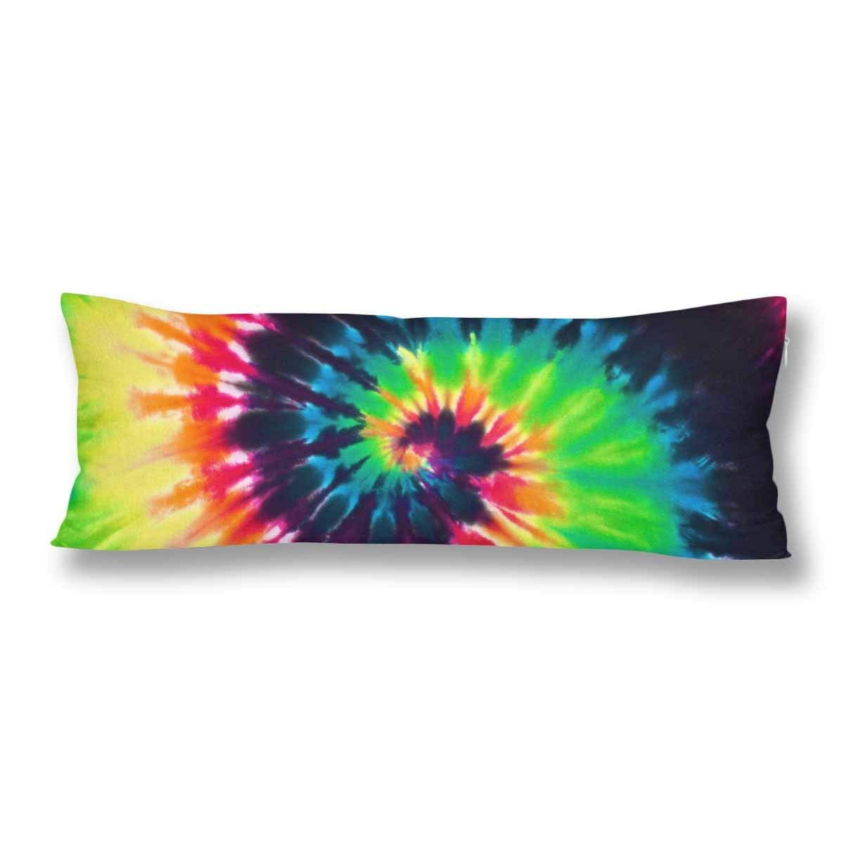 GCKG Colorful Tie Dye Body Pillow Covers Pillowcase 20x60 inches, Boho