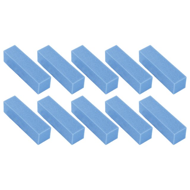 Unique Bargains 10 Pcs Tampons à Ongles Rectangulaires Confortables pour DIY Bleu