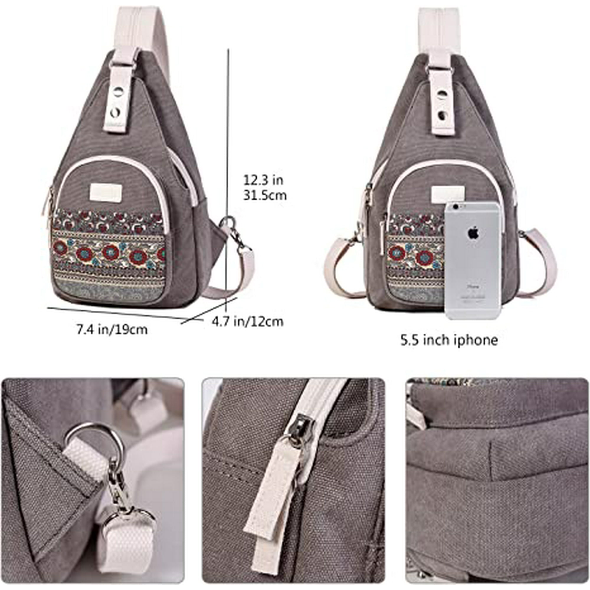 Mini canvas backpack purse sale