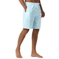 thumbnail image 4 of INSPIRE CHIC Men's Casual Summer Holiday Drawstring Waist Beach Striped Swimwear Shorts 28 Light Blue, 4 of 6