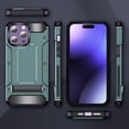 thumbnail image 5 of Decase for iPhone 15 Pro Max 2023 Dual-layer Protector Case,Rugged Dorp Proof Shockproof Built-in Invisible Folding Kickstand TPU Bumpe Hard PC Back Cover Case for iPhone 15 Pro Max,Darkgreen, 5 of 8