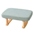 thumbnail image 4 of Reposapiés pequeño, otomano rectangular, taburete estable, reposapiés, sofá, taburete de té para habitación resistente, mesita de noche, oficina en Verde claro, 4 of 9