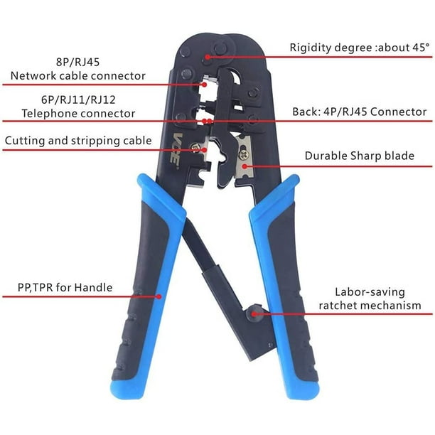 Cat6 cable 2024 crimping tool