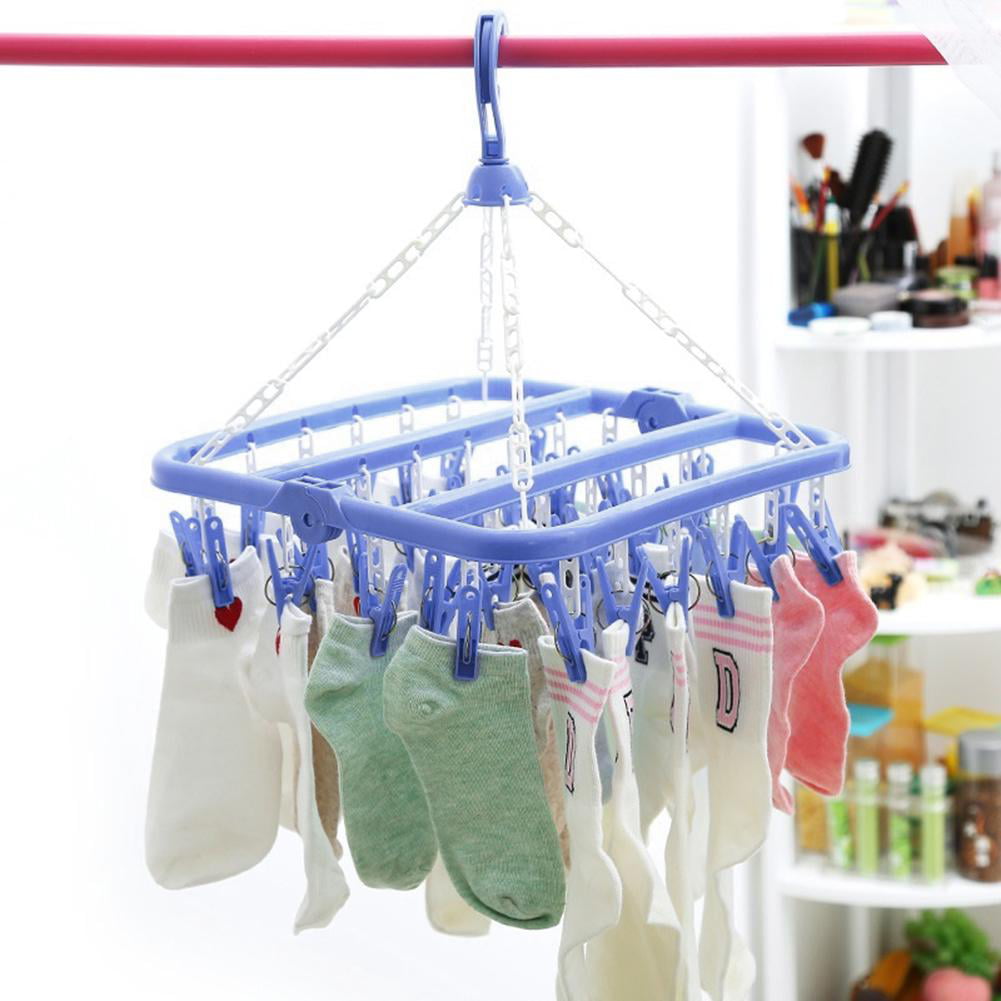 Underwear Socks Clothespin Dryer Airer Clothes Hanger Drying Rack Sock holder 