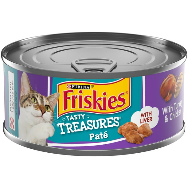 (24 Pack) Friskies Pate Wet Cat Food, Tasty Treasures With Liver