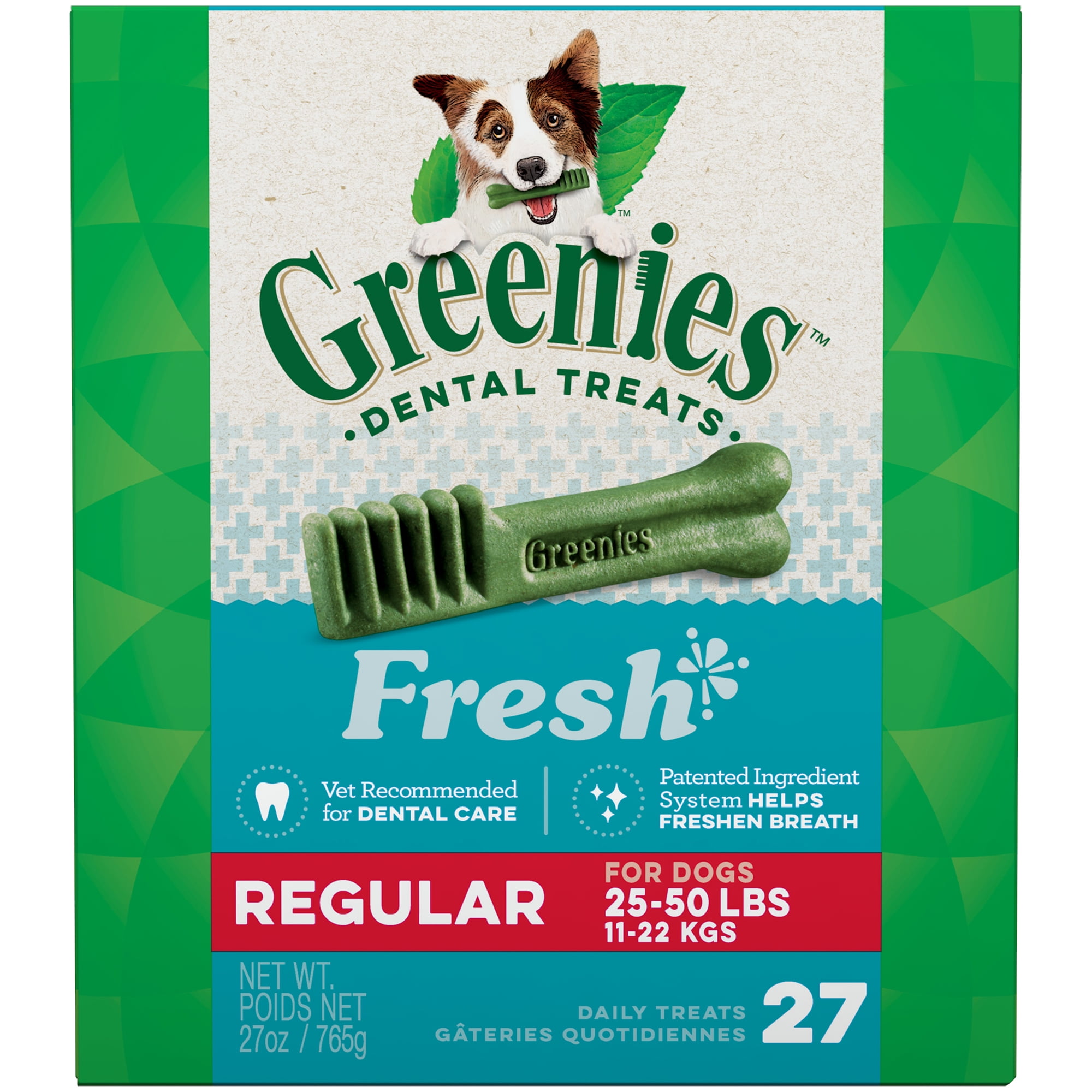 GREENIES Regular Natural Dog Dental Care Chews Oral Health Dog Treats