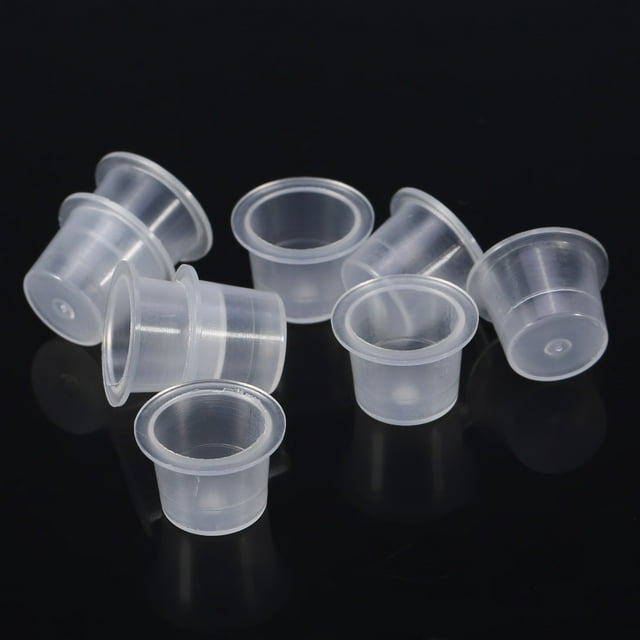 1000pcs Pigment Cups Small Cup Transparent Ink Cup Plastic Ink Cups for Ink Accessories