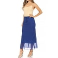 thumbnail image 4 of Women's High Rise Chiffon Overlay Maxi Draped Skirt with Waist Tie Accent., 4 of 6
