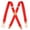 Red, variant on SGFCWSX Men's X-Back Suspenders, 6-Clip Elastic Adjustable Formal Casual Black