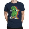 thumbnail image 2 of Officially Licensed Van Holten Pickles Funky Pickle Rainbow Character Men's T-shirt, 2 of 3