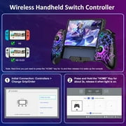 Switch Controller, QQV Switch Pro Controller with Turbo, Vibration, Programmable for Nintendo Switch/OLED Joypad