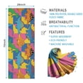 thumbnail image 2 of Colorful Cartoon Dinosaurs Geometric Pattern Hot Yoga Mat Towel Non Slip for Hot Yoga - Quick-Drying Yoga Mat Cover with 4 Corner Pockets with Travel Bag - Hot Yoga Towel Non Slip 70"x26", 2 of 6