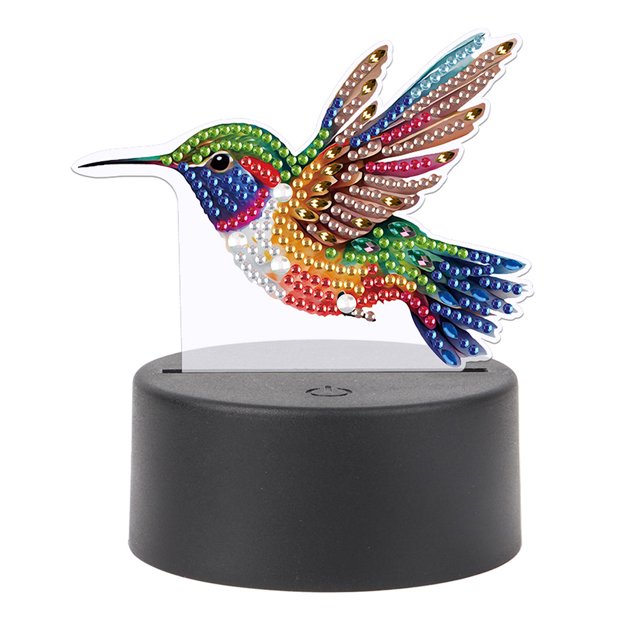 (DP022) DIY Ornamento Nocturna Acrílico LED Lámpara Modelado Luminosa Colibrí