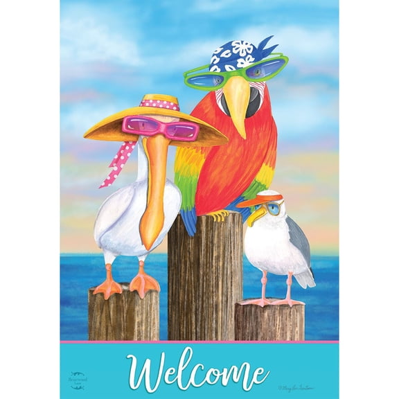 Briarwood Lane Garden Flag 12x18 For Outdoor Coastal Bird Welcome Summer For Summer Garden Flag Flags For Outside