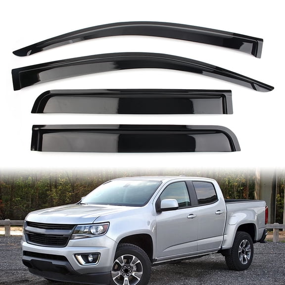 ZS Window Vent Visor Rain Guard Sun Deflectors For Chevrolet Colorado 2015-2022