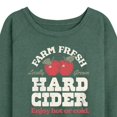 thumbnail image 3 of Instant Message - Farm Fresh Hard Cider Hot or Cold - Women's Lightweight French Terry Long Sleeve Shirt, 3 of 6