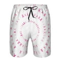 thumbnail image 4 of Kdxio Breast Cancer Awareness (4) Pattern Mens Casual Shorts - Drawstring Summer Beach Sports Shorts for Men, 4 of 9
