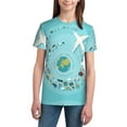 thumbnail image 3 of Wukai Travelling on Airplane Youth Unisex Short Sleeve T-Shirt for Boys, Girls, Teens, and Kids-Small, 3 of 7