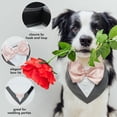thumbnail image 5 of FUAMEY Tuxedo Dog Collar with Bow Tie, Formal Pet Costume and Adjustable Dog Wedding Attire for Small/Medium/Large Dogs, Grey, 5 of 6