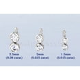 thumbnail image 3 of 22G 14K White Gold Bezel Set Diamond Nose Bone Nose Stud - April Birthstone Ball-end Nose Ring Stud - NBWG_BZWD15, 3 of 5