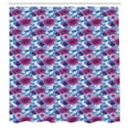 thumbnail image 2 of Ambesonne Floral Shower Curtain, Romantic Watercolor Flora, 69"Wx84"L, Azure Blue Magenta, 2 of 4