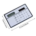 thumbnail image 2 of Card Calculator Thin Credit Card Size Solar Calculator Portable 8 Digit Display Lightweight ABS For Home School Use Solar Desk Calculator, 2 of 6