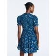 thumbnail image 2 of Scoop Women’s and Women's Plus Smocked Floral Mini Dress, Sizes XS-4X, 2 of 5