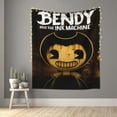 thumbnail image 6 of Bendy And The Ink Machine Tapestry Anime Poster Wall Hanging Art Decor For Living Room Bedroom Dorm Apartments Party Supplies Gifts 59x59 Inch, 6 of 7