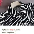 thumbnail image 5 of LoudSung Fake Collar Detachable Half Shirt Blouse False Collar Elegant Zebra Stripe Rose Decorative Designs for Women Girls, 5 of 7
