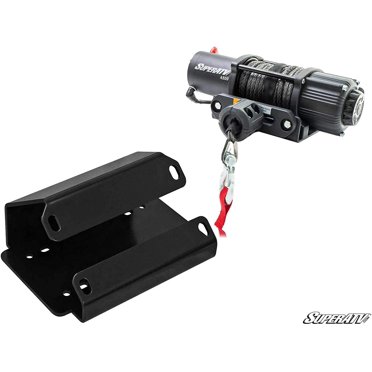 SuperATV Winch Mounting Plate For Can-Am Defender HD 5/8/10 – Black Powder Coat (WM-CA-DEF-00)
