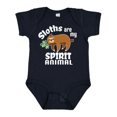 

Inktastic Sloths Are My Spirit Animal with Cute Sloth Illustration Gift Baby Boy or Baby Girl Bodysuit